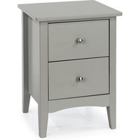 Kamuy Tall Wooden Bedside Cabinet With 2 Drawers In Grey