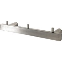 Palos Wall Hung 3 Hooks Coat Rack In Polished Stainless Steel