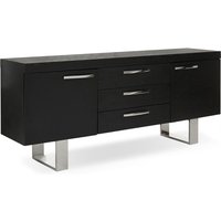 Ulmos Wooden Sideboard With U-Shaped Base In Black