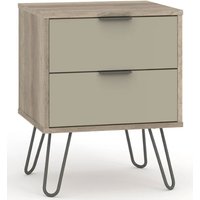 Avoch Wooden Bedside Cabinet With 2 Drawers In Light Oak