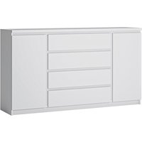 Felton Wooden Sideboard With 4 Drawers In White