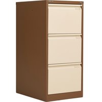 Bisley Classic 3 Drawer Steel Filing Cabinet - Coffee Cream