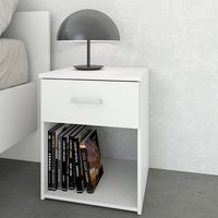 Scalia Wooden Bedside Cabinet With 1 Drawer In White