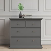 Paroya Wooden Chest Of 4 Drawers In Matt Grey