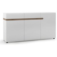 Cheya High Gloss Sideboard With 2 Drawers In White Truffle Oak