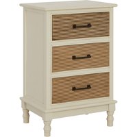 Heritox Wooden Chest Of Drawers In Pearl White