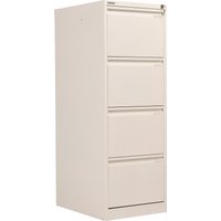 Bisley Classic 4 Drawer Steel Filing Cabinet - Chalk