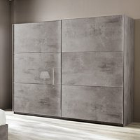 Jessica Extra Large Wooden Wardrobe In Grey Marble