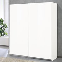 Jessica Medium Gloss Sliding Door Wardrobe In White