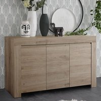 Ferndale Wooden Sideboard With 3 Doors In Cadiz Oak