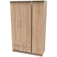 Welcome Avon 3 Door 2 Drawer Triple Wardrobe Assembled