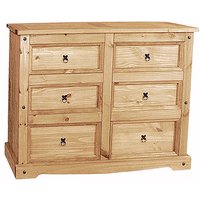 Carlen Wooden Chest Of 6 Drawers In Waxed Light Pine