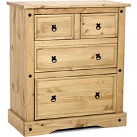 Carlen Wooden Chest Of 4 Drawers Wide In Light Pine