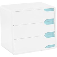 Becka Wooden Chest Of 3 Drawers In White Matt Gloss