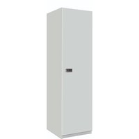 One Door Locker In Grey MFC With One Fixed Shelf, Two Coat Hooks And Digital Lock