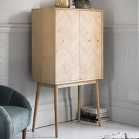 Manistee Wooden Storage Cabinet With 2 Doors In Oak