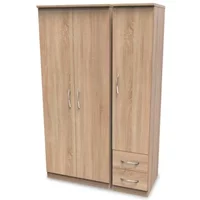 Welcome Avon 3 Door 2 Small Drawer Triple Wardrobe Assembled