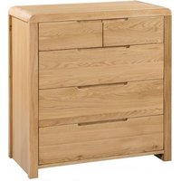 Camber Wooden Tall Chest Of Drawers In Waxed Oak Finish