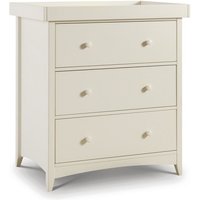 Caelia Kids Wooden Changing Station In Stone White Lacquer