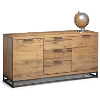 Barras Wooden Sideboard In Solid Oak With 2 Doors And 3 Drawers