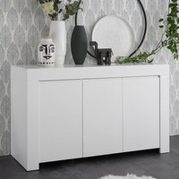 Ferndale Wooden Sideboard With 3 Doors In Matt White