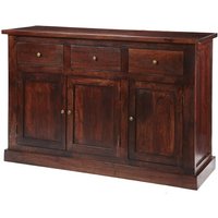 Tristo Wooden Sideboard In Dark Mango With 3 Doors