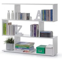 Adonia Wooden Bookcase Wide With 3 Tiers In White
