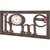 Marisa Wall Mount Coat Rack In Vintage With 5 Hooks And Clock