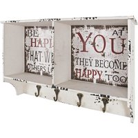 Optical Wall Mounted Coat Rack In Vintage With Shelving