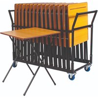 Exam Desk Package - 25 Zlite Standard Beech Exam Desks with Trolley