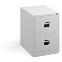 Steel 2 Drawer Contract Storage Filing Cabinet 711mm High - White