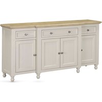 Chilton Wooden Sideboard With 4 Doors 3 Drawers - Grey And Natural