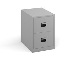 Steel 2 Drawer Contract Storage Filing Cabinet 711mm High – Goose Grey