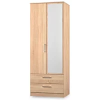 Welcome Devon 2 Door 2 Drawer Mirrored Double Wardrobe Assembled