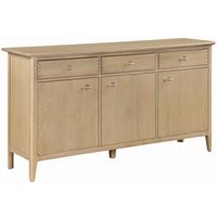 Petaluma Wooden Sideboard With 3 Doors 3 Drawers - Oak
