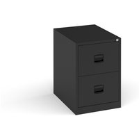 Steel 2 Drawer Contract Storage Filing Cabinet 711mm High - Black