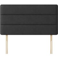 Cornell - Double - Lined Headboard - Dark Grey - Charcoal - Fabric - 4ft6 - Happy Beds