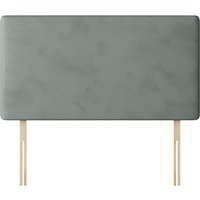 Cornell - Super King Size - Plain Headboard - Light Grey - Velvet - 6ft - Happy Beds