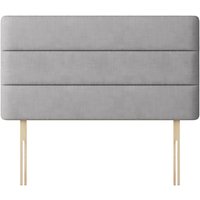 Cornell - Double - Lined Headboard - Light Grey - Fabric - 4ft6 - Happy Beds