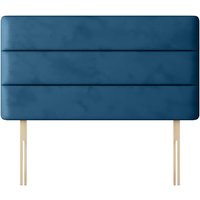 Cornell - Small Double - Lined Headboard - Blue - Velvet - 4ft - Happy Beds