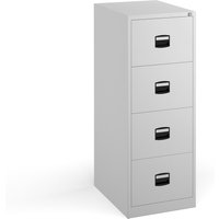 Steel 4 Drawer Contract Storage Filing Cabinet 1321mm High - White