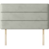 Cornell - Single - Lined Headboard - Light Silver - Velvet - 3ft - Happy Beds