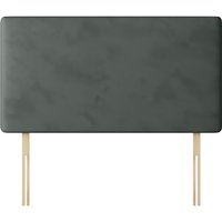Cornell - Super King Size - Plain Headboard - Dark Grey - Velvet - 6ft - Happy Beds