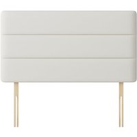 Cornell - Small Double - Lined Headboard - White - Fabric - 4ft - Happy Beds