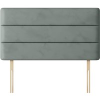 Cornell - Double - Lined Headboard - Light Grey - Velvet - 4ft6 - Happy Beds