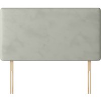 Cornell - Super King Size - Plain Headboard - Light Silver - Velvet - 6ft - Happy Beds
