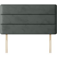 Cornell - King Size - Lined Headboard - Dark Grey - Velvet - 5ft - Happy Beds