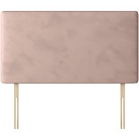 Cornell - Small Double - Plain Headboard - Pink - Velvet - 4ft - Happy Beds