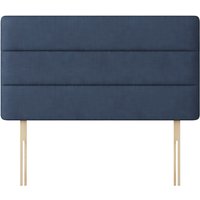 Cornell - Small Double - Lined Headboard - Dark Blue - Fabric - 4ft - Happy Beds