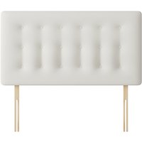 Cornell - Double - Buttoned Headboard - White - Fabric - 4ft6 - Happy Beds